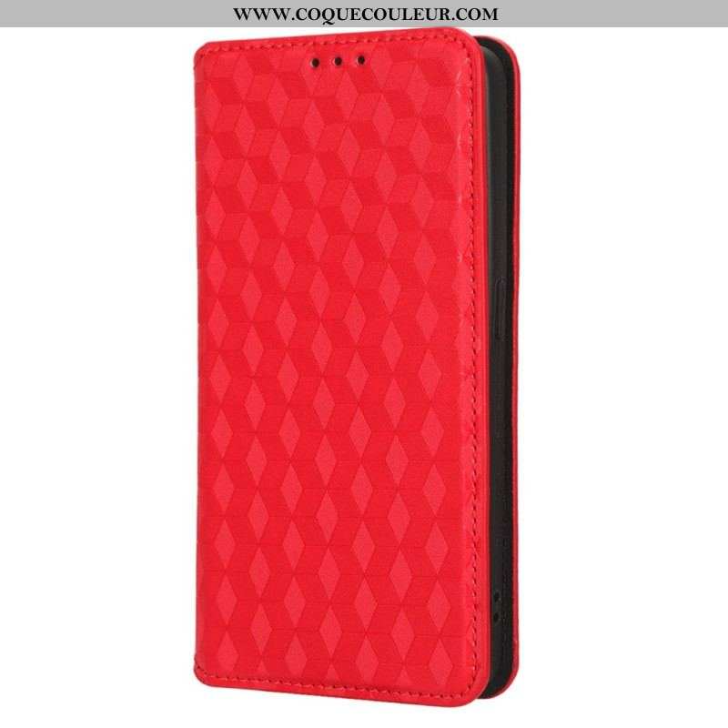 Flip Cover Oppo Reno 8 Effet Cuir Cubes 3D