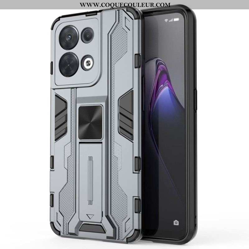 Coque Oppo Reno 8 Support Amovible Vertical et Horizontal