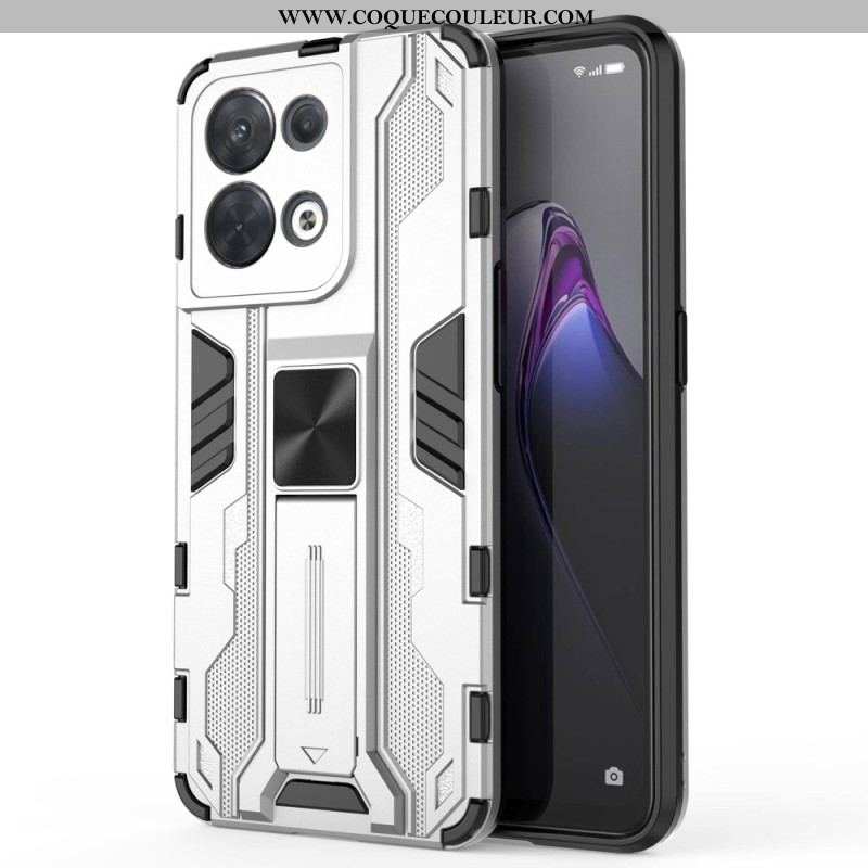 Coque Oppo Reno 8 Support Amovible Vertical et Horizontal