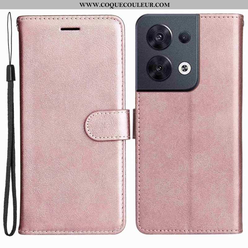 Housse Oppo Reno 8 Unie à Lanière