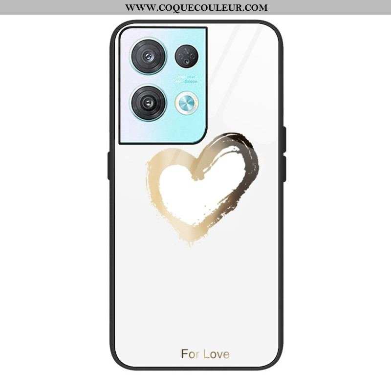 Coque Oppo Reno 8 Verre Trempé Coeur