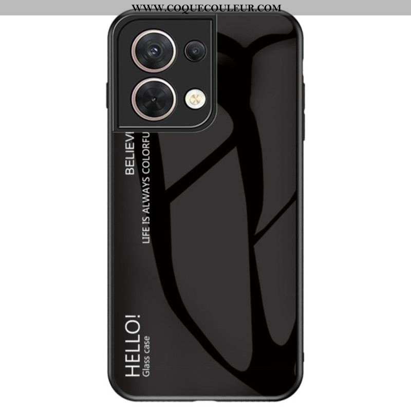 Coque Oppo Reno 8 Verre Trempé Hello