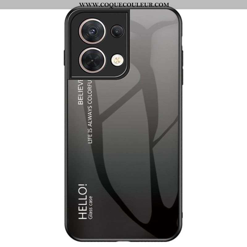 Coque Oppo Reno 8 Verre Trempé Hello