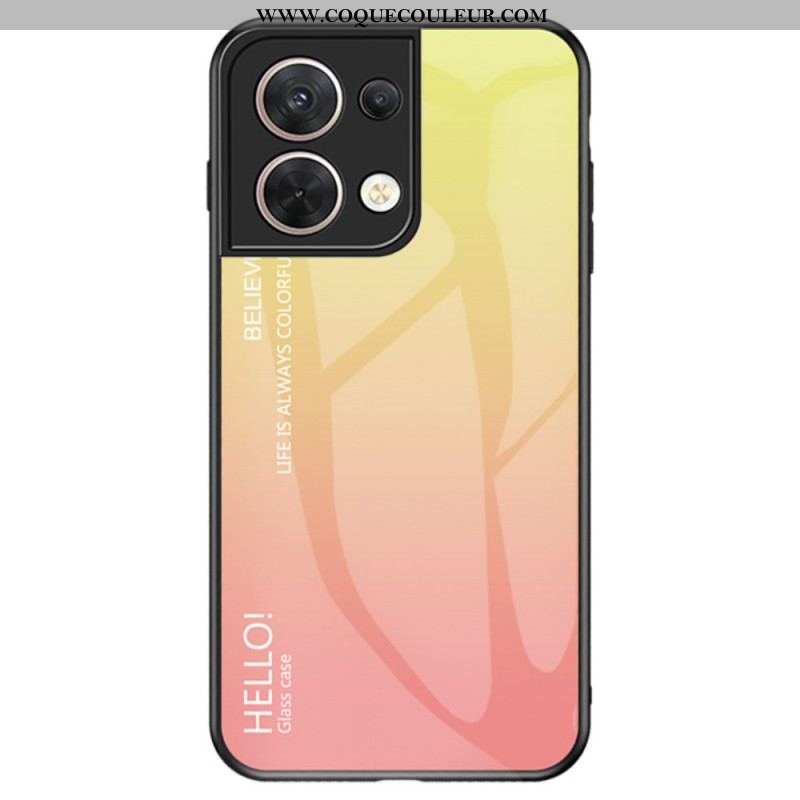 Coque Oppo Reno 8 Verre Trempé Hello