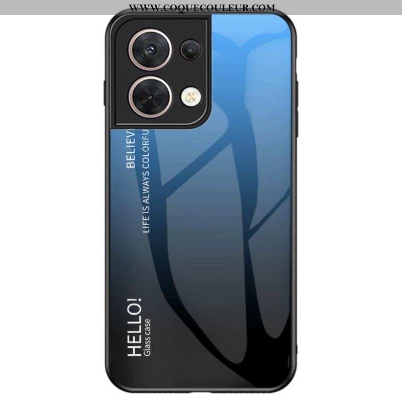 Coque Oppo Reno 8 Verre Trempé Hello