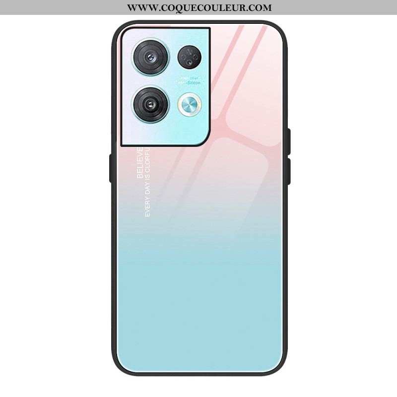 Coque Oppo Reno 8 Verre Trempé Gradient