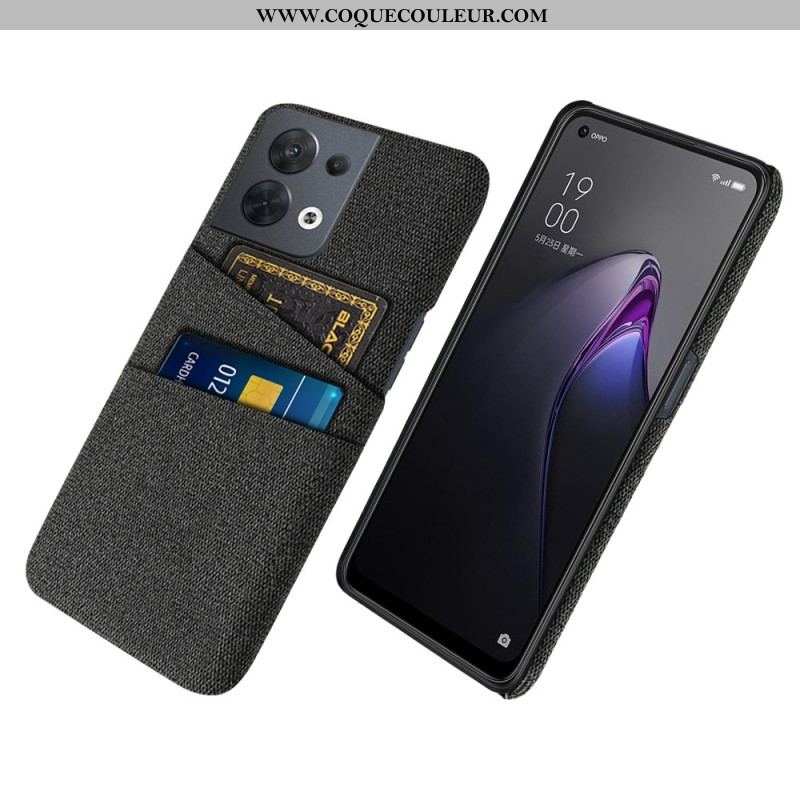 Coque Oppo Reno 8 Tissu Porte-Cartes