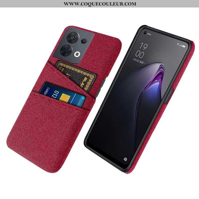 Coque Oppo Reno 8 Tissu Porte-Cartes