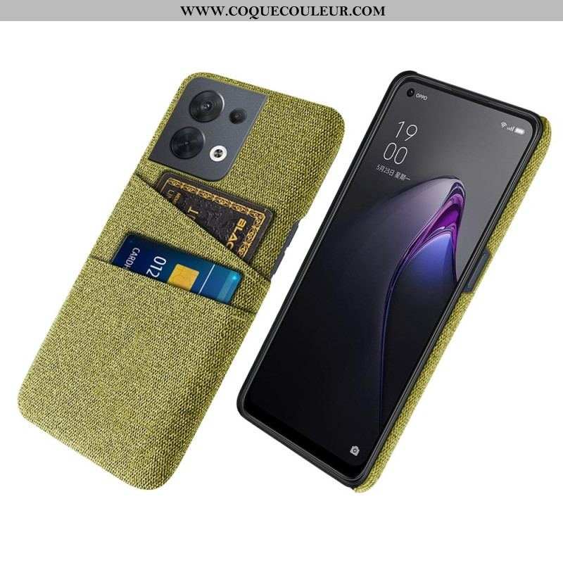 Coque Oppo Reno 8 Tissu Porte-Cartes