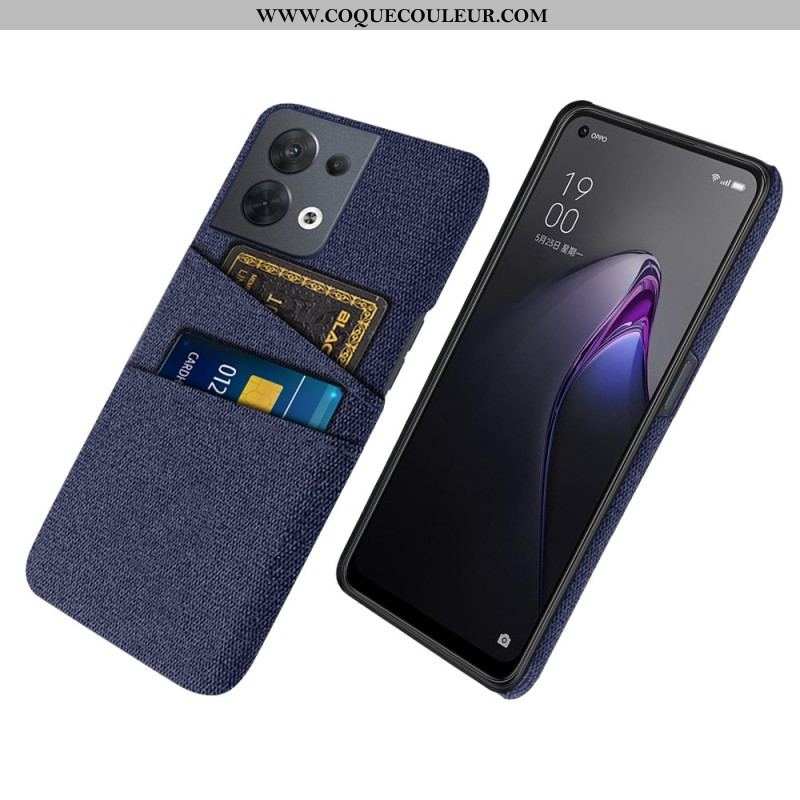 Coque Oppo Reno 8 Tissu Porte-Cartes