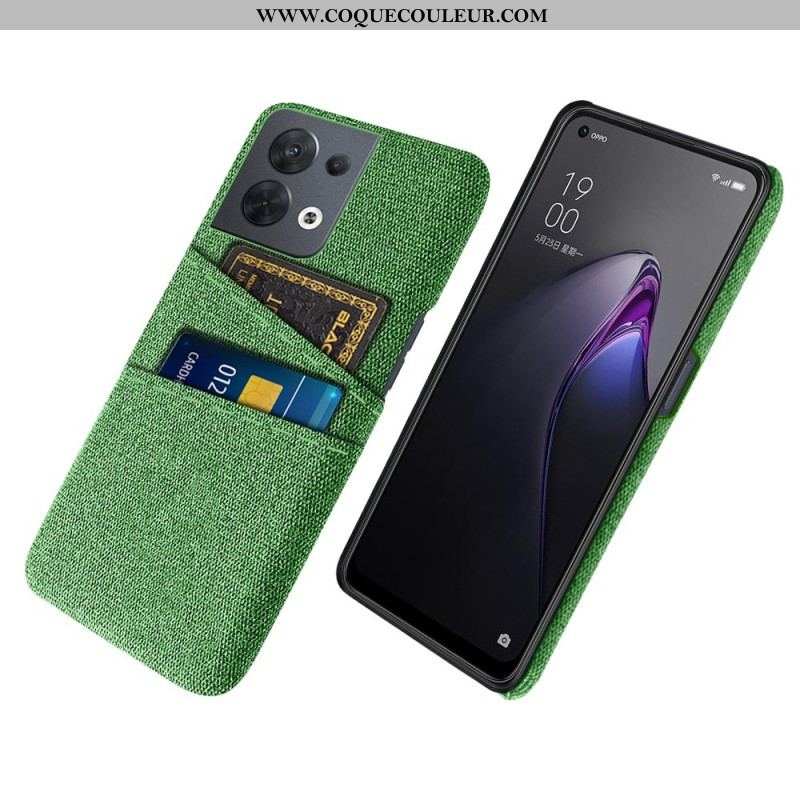 Coque Oppo Reno 8 Tissu Porte-Cartes