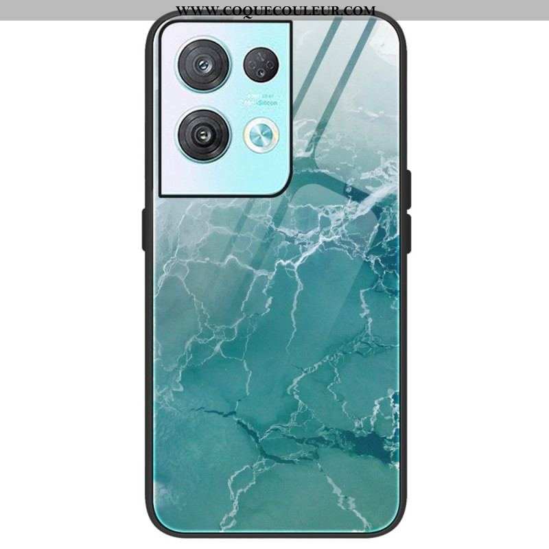 Coque Oppo Reno 8 Verre Trempé Marble Colors