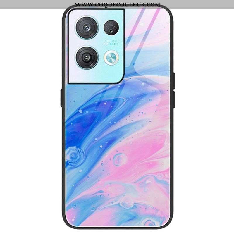 Coque Oppo Reno 8 Verre Trempé Marble Colors