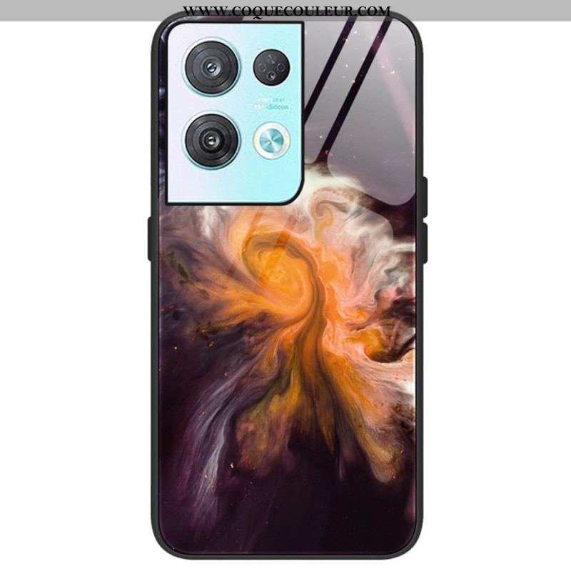 Coque Oppo Reno 8 Verre Trempé Marble Colors