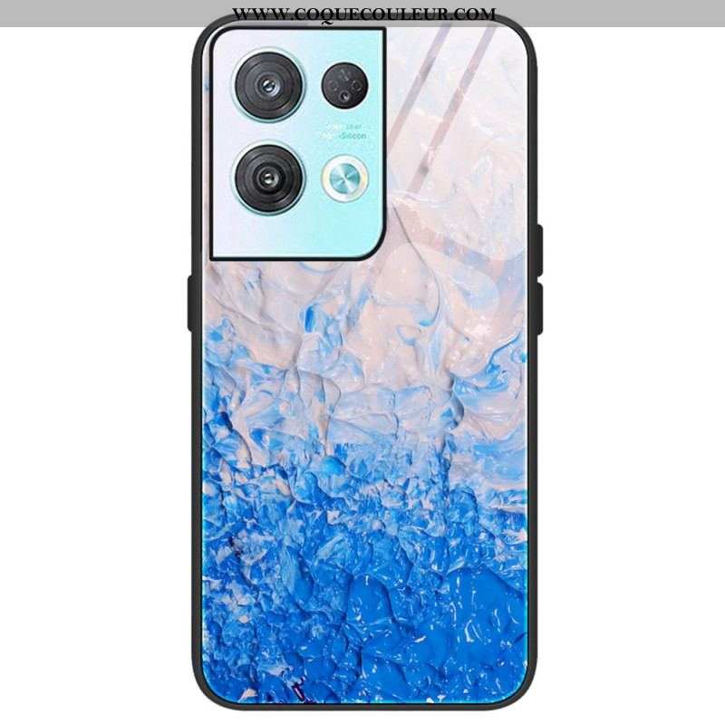 Coque Oppo Reno 8 Verre Trempé Marble Colors