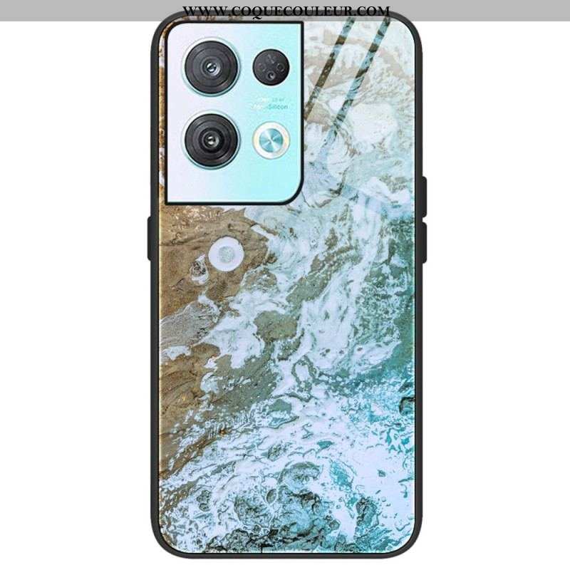 Coque Oppo Reno 8 Verre Trempé Marble Colors