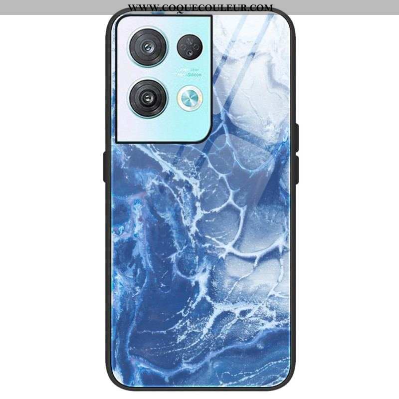 Coque Oppo Reno 8 Verre Trempé Marble Colors