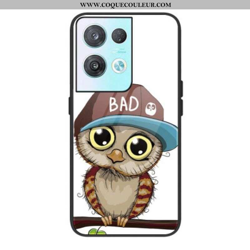 Coque Oppo Reno 8 Verre Trempé Bad Hibou