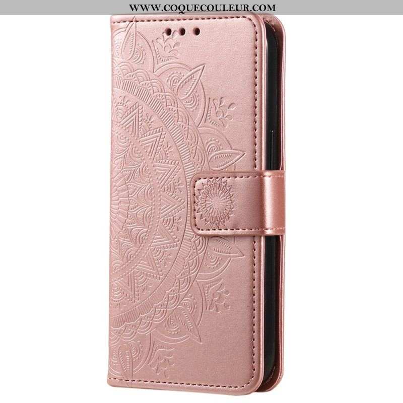 Housse Oppo Reno 8 Mandala Soleil à Lanière