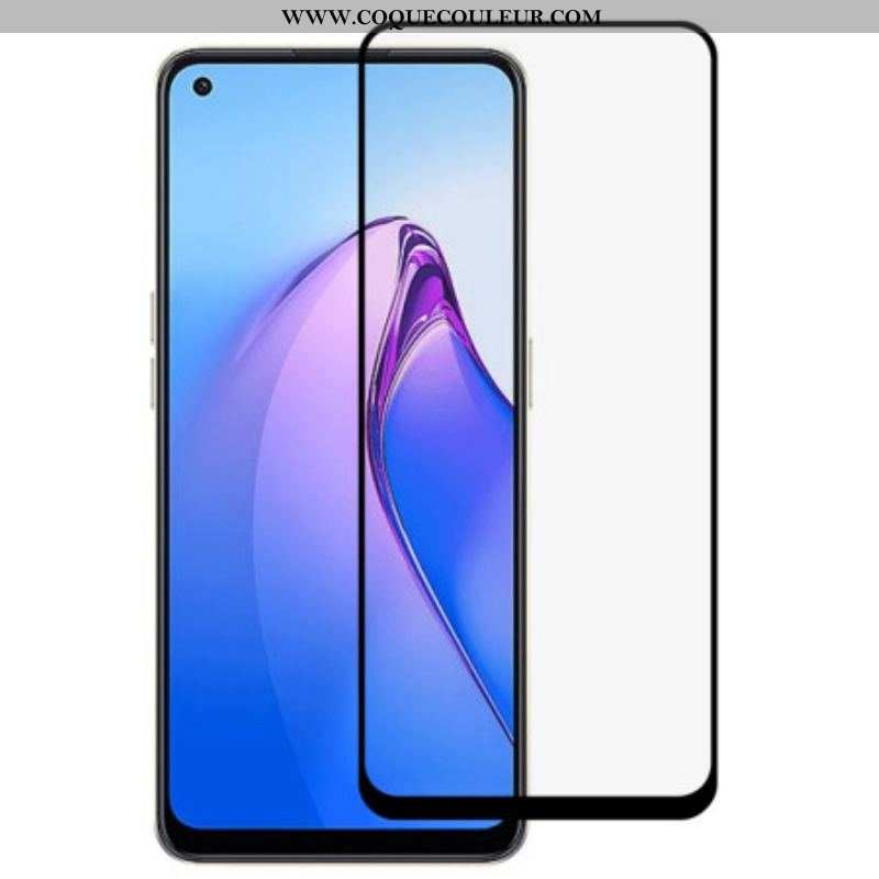 Protection Écran Verre Trempé Oppo Reno 8 Contours Noirs