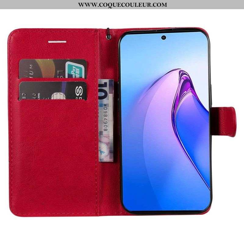 Housse Oppo Reno 8 Pro Unie à Lanière