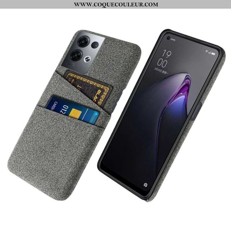 Coque Oppo Reno 8 Pro Tissu Porte-Cartes