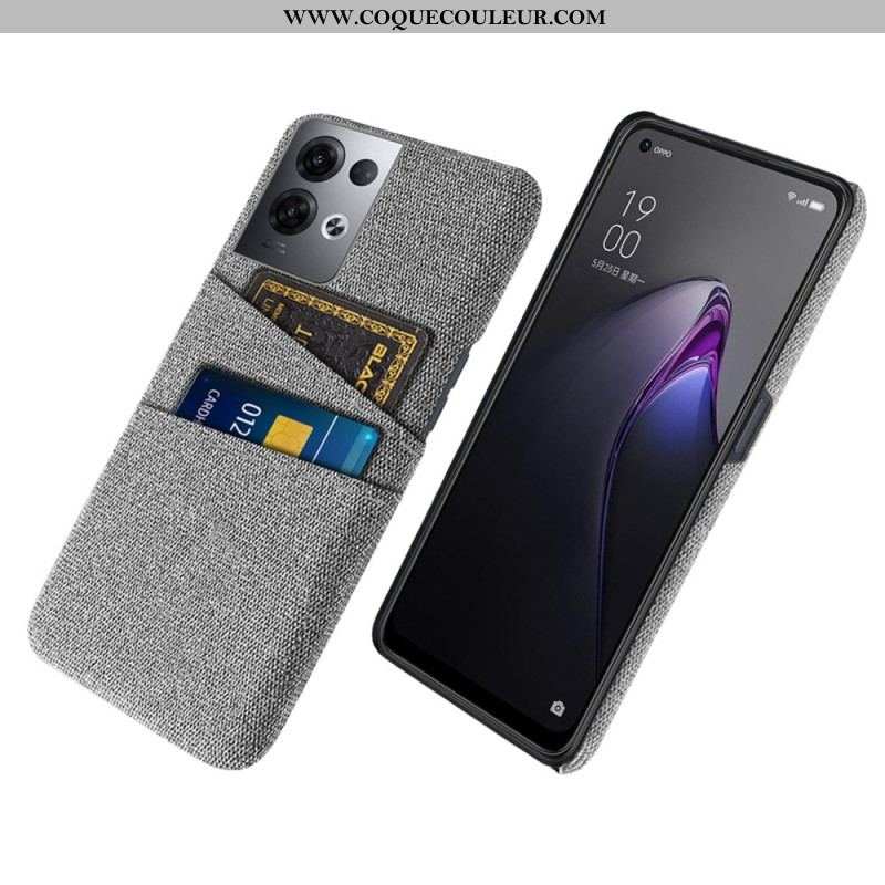 Coque Oppo Reno 8 Pro Tissu Porte-Cartes