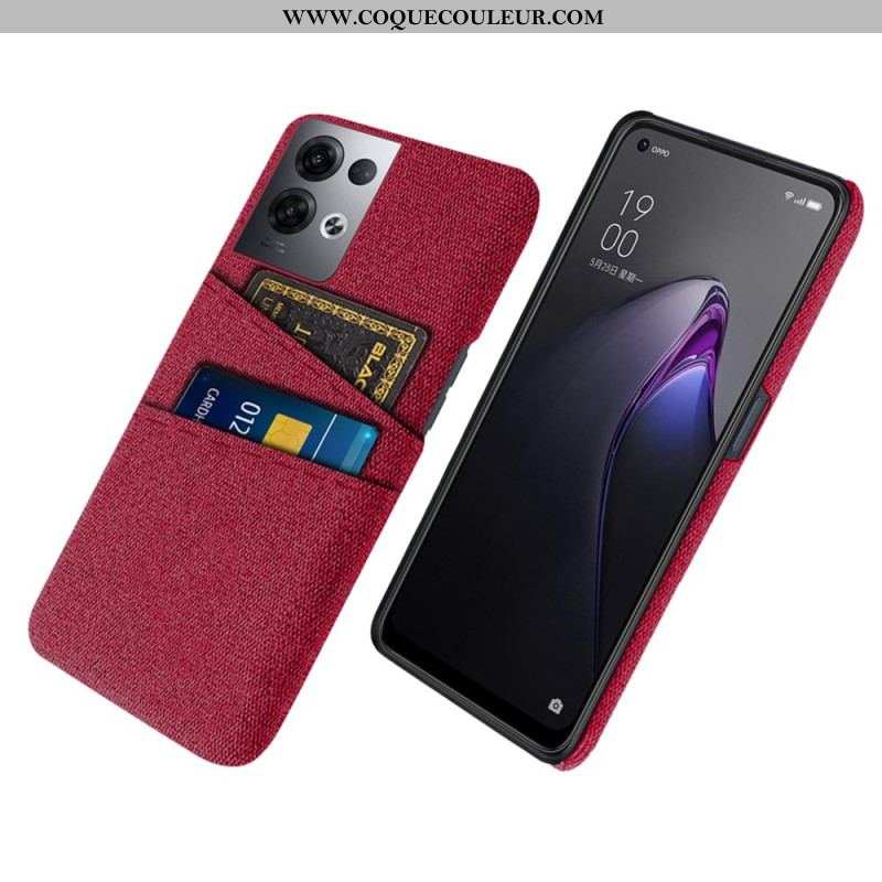 Coque Oppo Reno 8 Pro Tissu Porte-Cartes