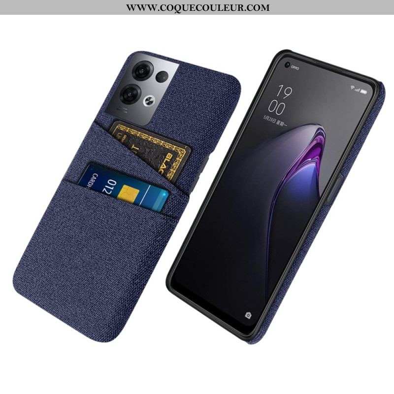 Coque Oppo Reno 8 Pro Tissu Porte-Cartes