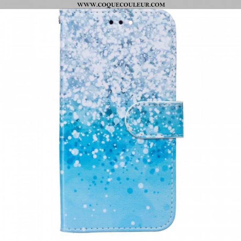 Housse Samsung Galaxy A13 5G / A04s Dégradé Paillettes Bleues