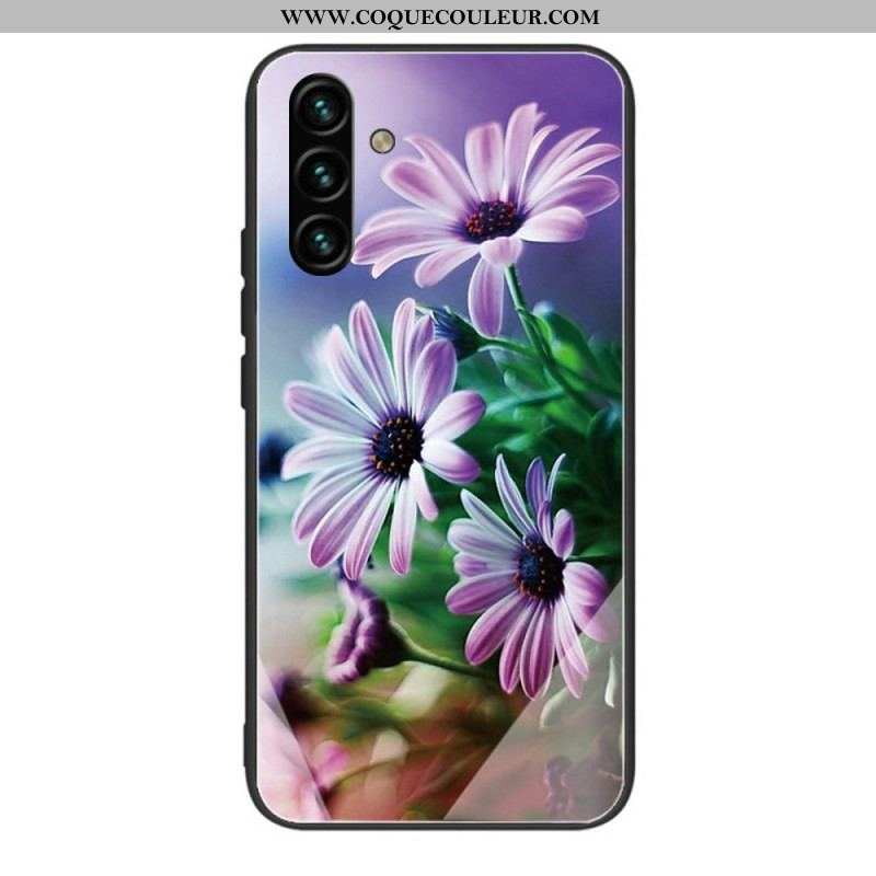 Coque Samsung Galaxy A13 5G / A04s Verre Trempé Fleurs
