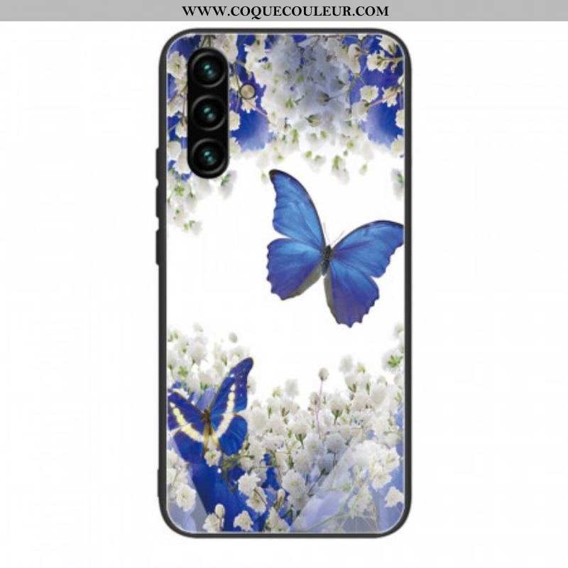 Coque Samsung Galaxy A13 5G / A04s Verre Trempé Papillons Design