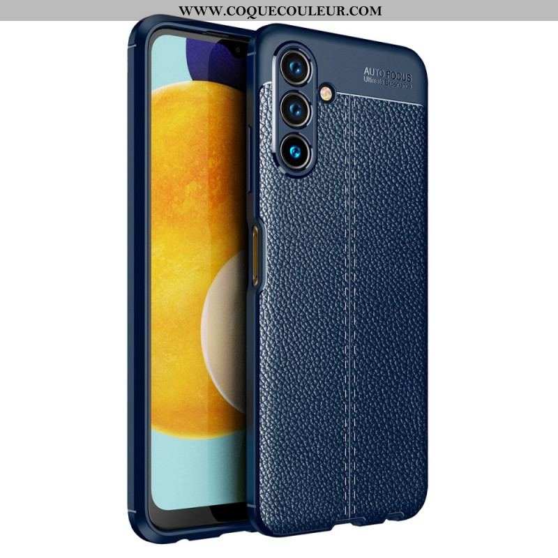 Coque Samsung Galaxy A13 5G / A04s Effet Cuir Litchi Double Line