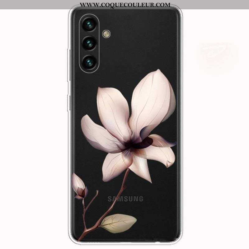 Coque Samsung Galaxy A13 5G / A04s Transparente Une Fleur