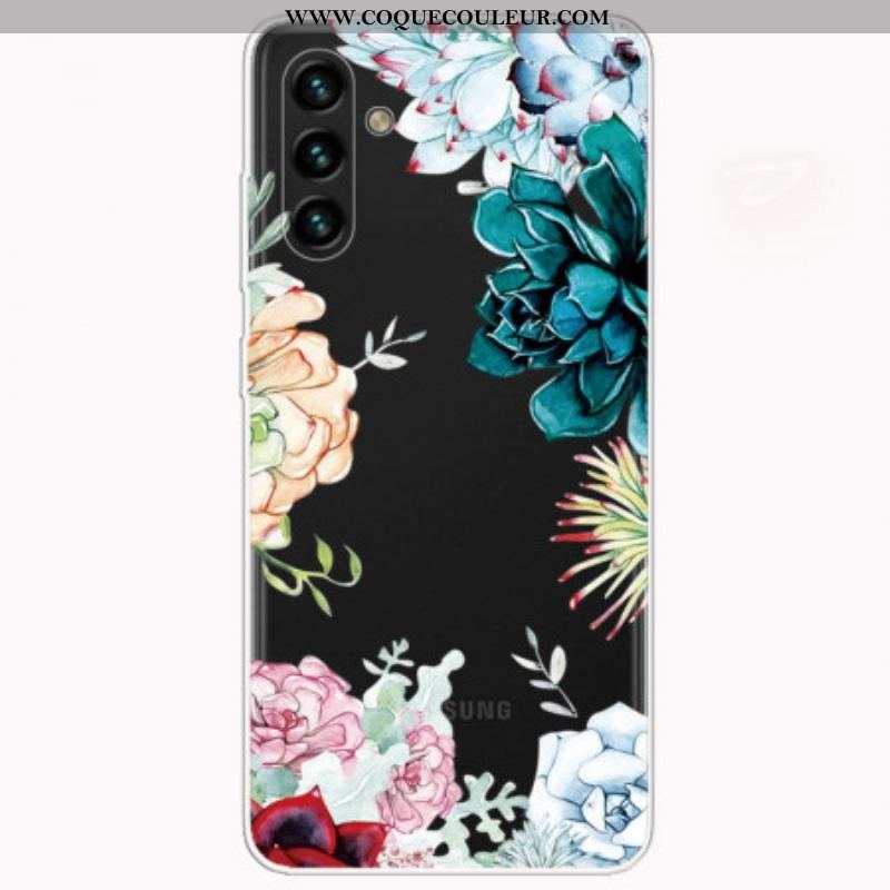 Coque Samsung Galaxy A13 5G / A04s Fleurs Aquarelle