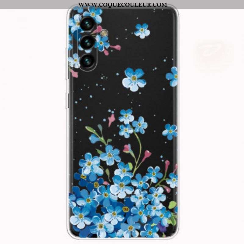 Coque Samsung Galaxy A13 5G / A04s Fleurs Bleues