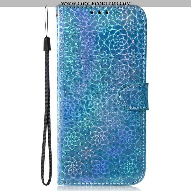 Housse Samsung Galaxy A13 Fleurs Psychédéliques à Lanière