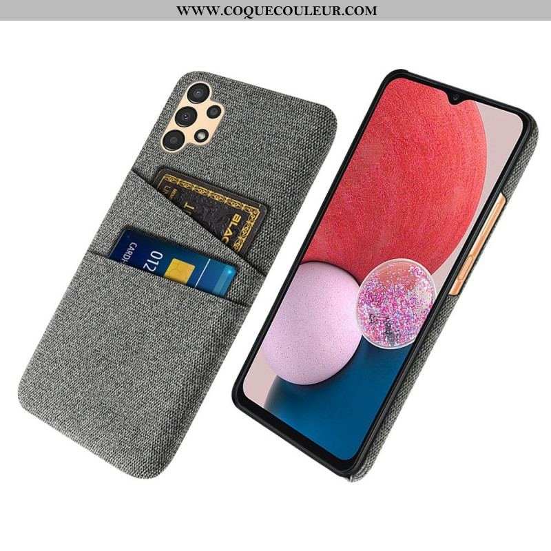 Coque Samsung Galaxy A13 Tissu Porte-Cartes