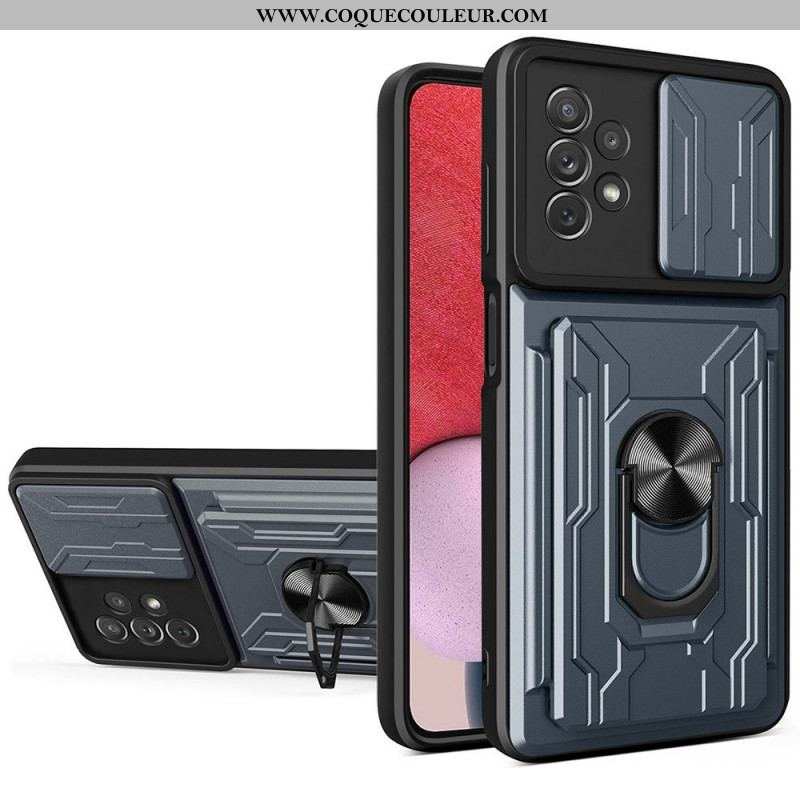 Coque Samsung Galaxy A13 Porte-Carte et Protège-Lentilles
