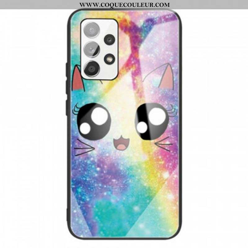 Coque Samsung Galaxy A13 Verre Trempé Chat