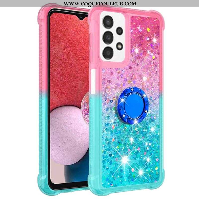 Coque Samsung Galaxy A13 Paillettes Anneau-Support