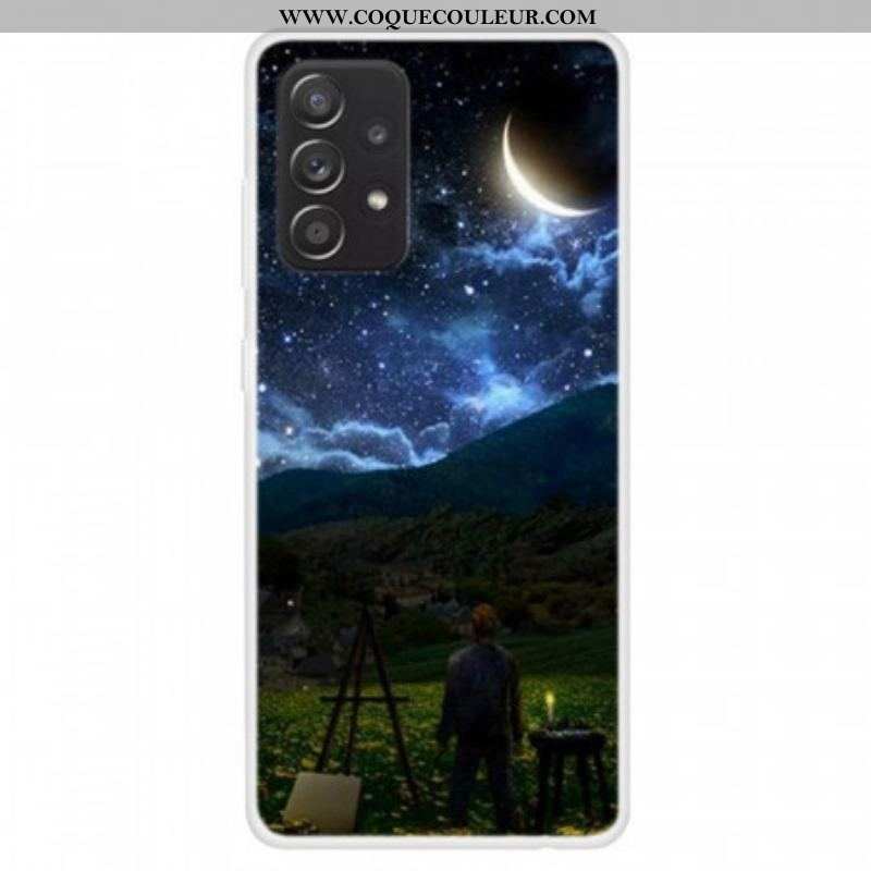 Coque Samsung Galaxy A13 Peintre Dans La Nuit