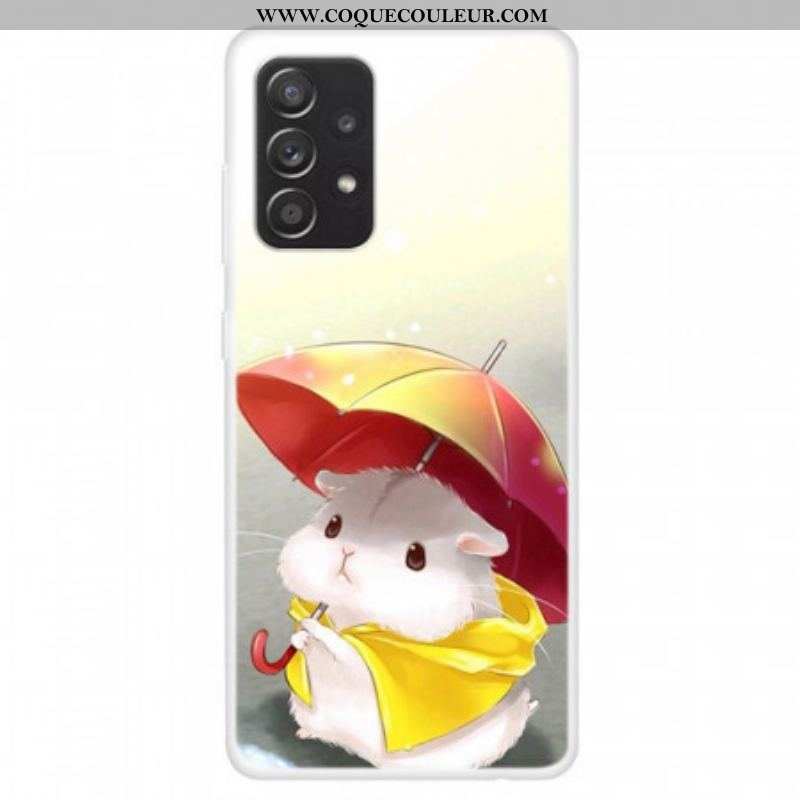 Coque Samsung Galaxy A13 Hamster Sous la Pluie