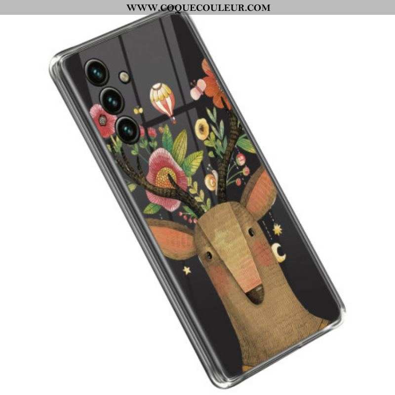 Coque Samsung Galaxy A14 5G / A14 Transparente Cerf Tribal