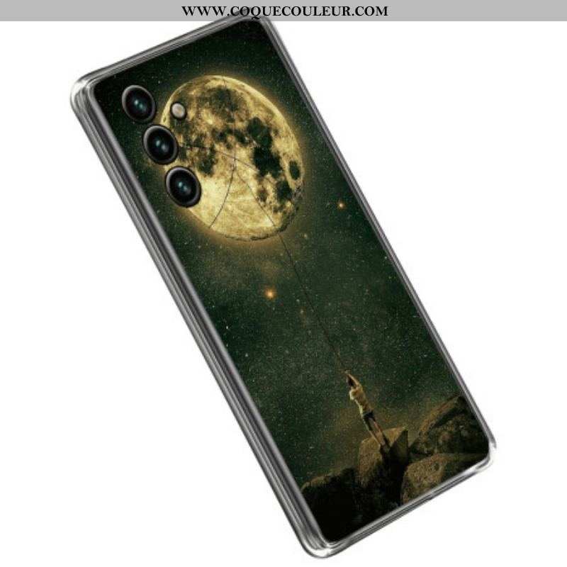 Coque Samsung Galaxy A14 5G / A14 Flexible Homme à la lune