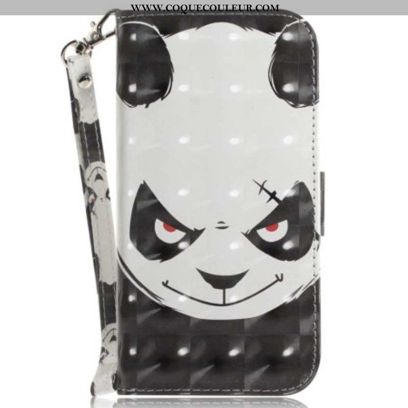 Housse Samsung Galaxy A14 5G / A14 Angry Panda à Lanière