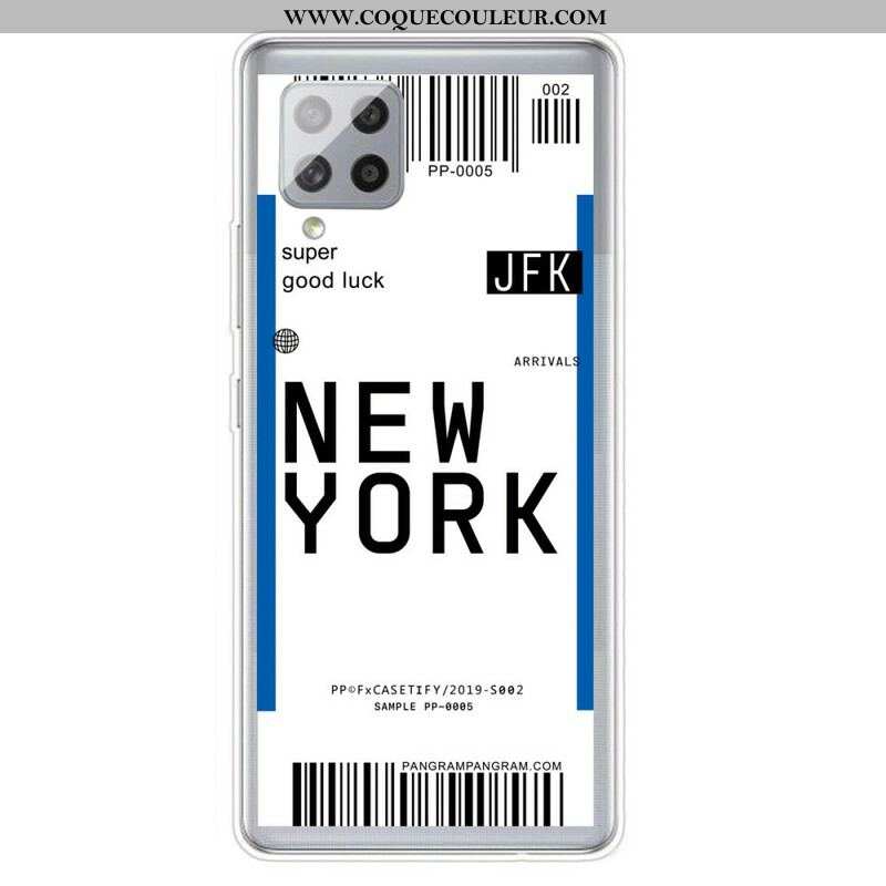 Coque Samsung Galaxy A42 5G Boarding Pass to New York