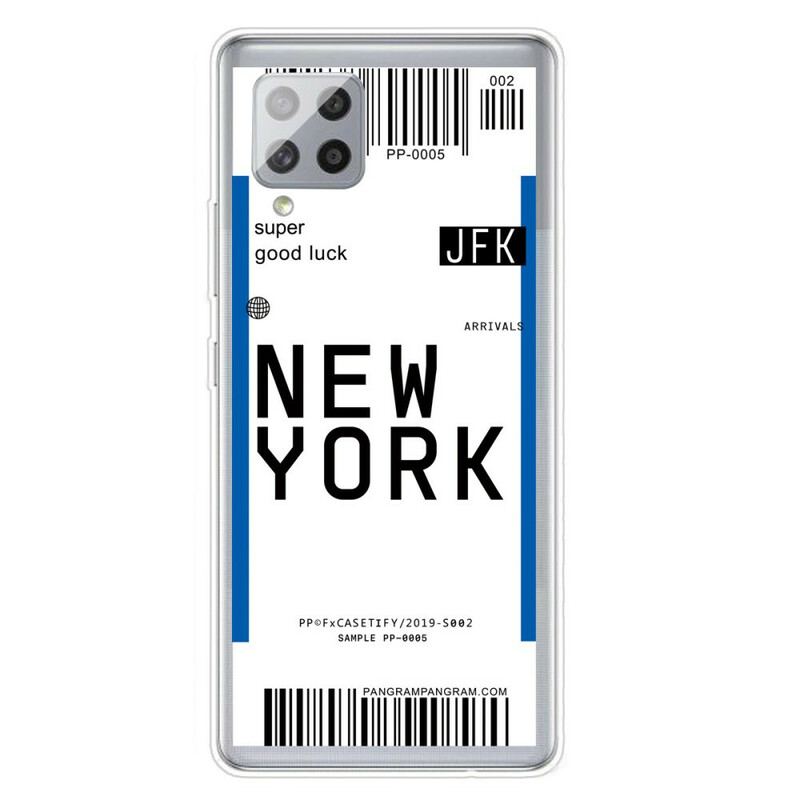 Coque Samsung Galaxy A42 5G Boarding Pass to New York