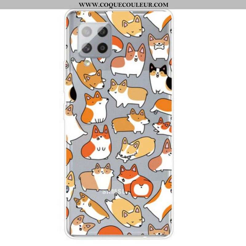 Coque Samsung Galaxy A42 5G Transparente Multiples Chiens