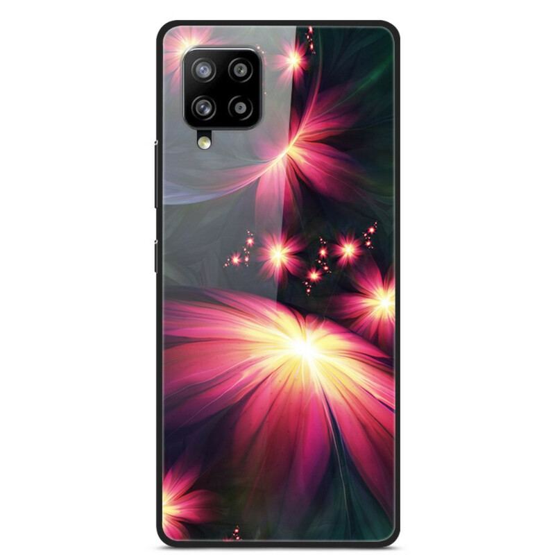 Coque Samsung Galaxy A42 5G Verre trempé Fleurs Fantaisie